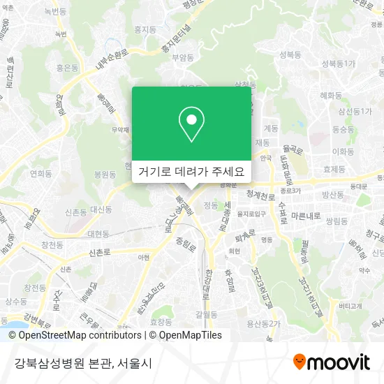 강북삼성병원 본관 지도