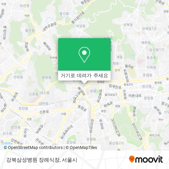 강북삼성병원 장례식장 지도