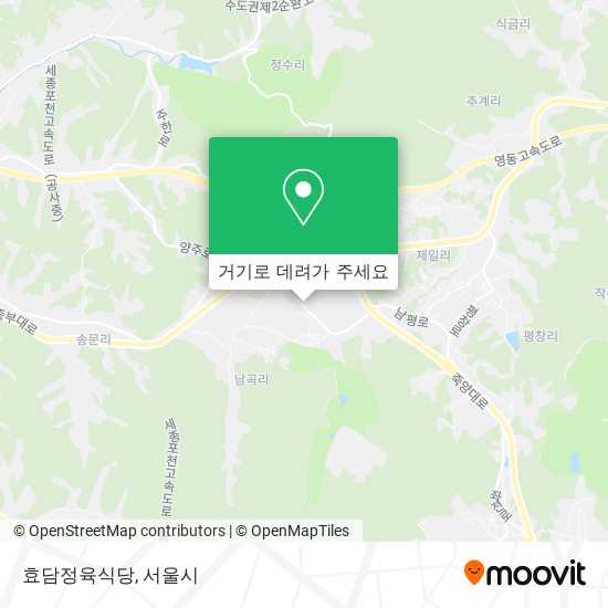 효담정육식당 지도