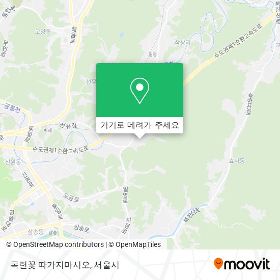 목련꽃 따가지마시오 지도