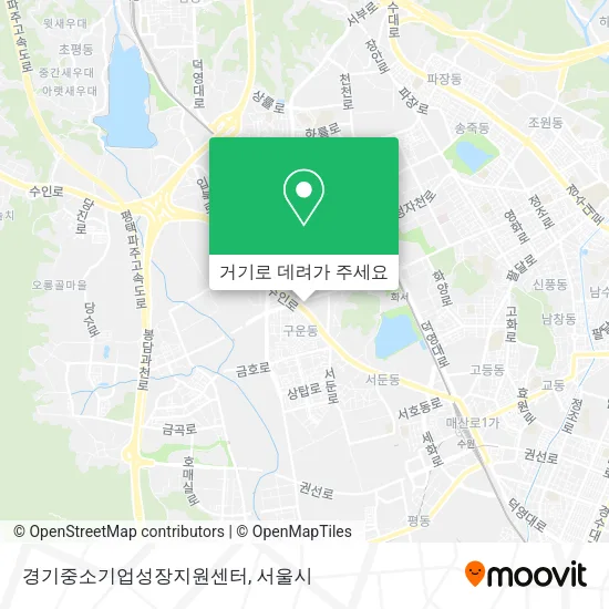 경기중소기업성장지원센터 지도