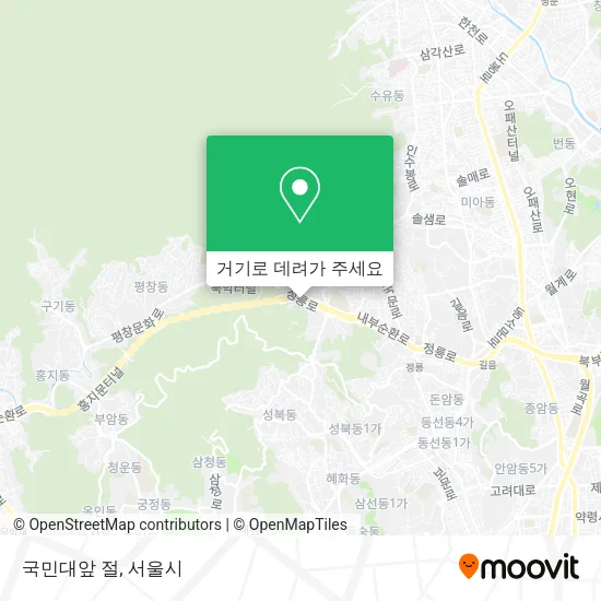 국민대앞 절 지도