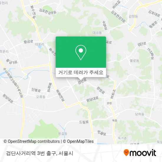 검단사거리역 3번 출구 지도