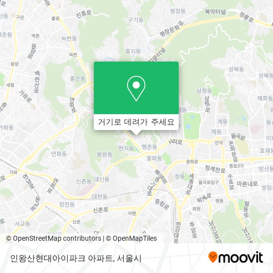 인왕산현대아이파크 아파트 지도