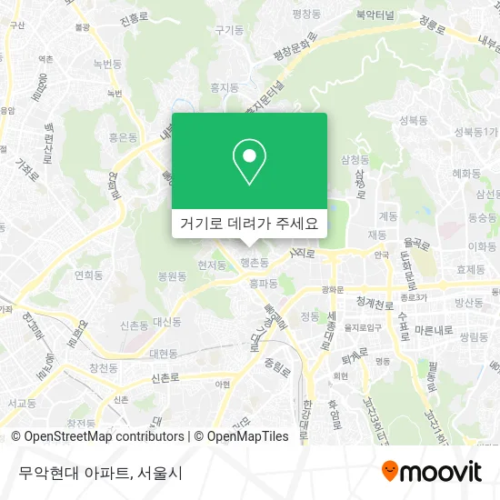무악현대 아파트 지도