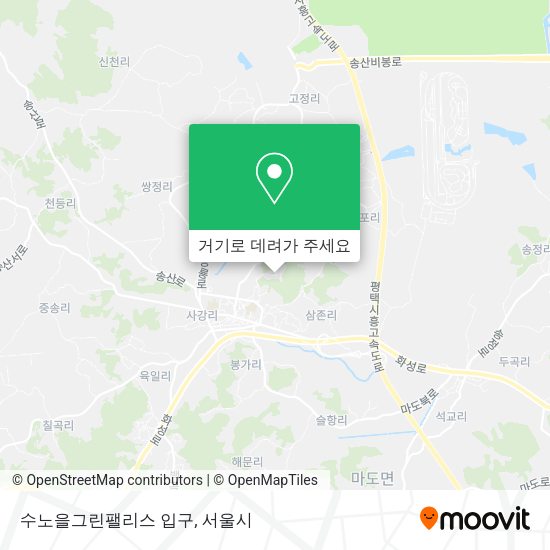 수노을그린팰리스 입구 지도