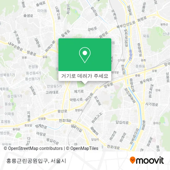 홍릉근린공원입구 지도