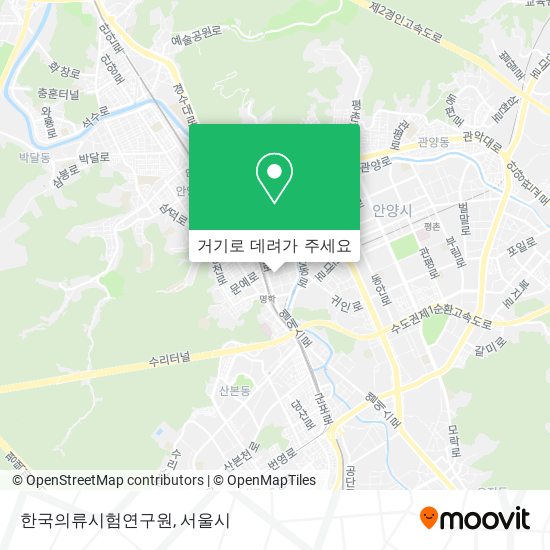한국의류시험연구원 지도