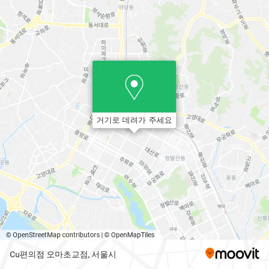 Cu편의점 오마초교점 지도