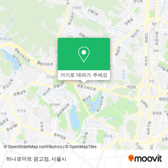 하나로마트 광교점 지도