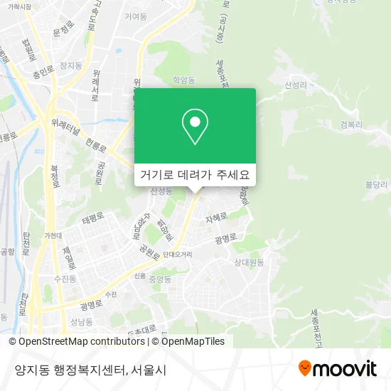 양지동 행정복지센터 지도