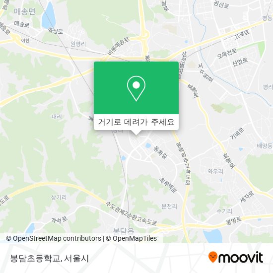 봉담초등학교 지도