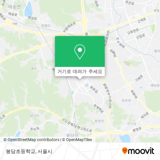봉담초등학교 지도