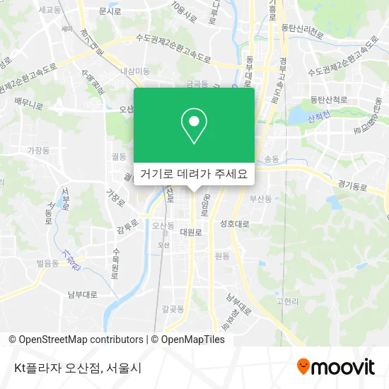 Kt플라자 오산점 지도