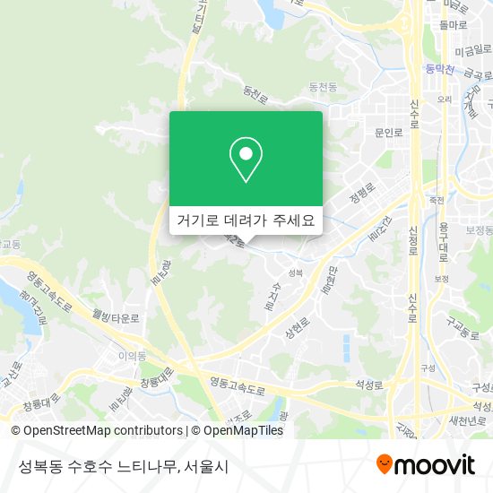 성복동 수호수 느티나무 지도