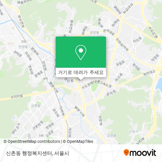 신촌동 행정복지센터 지도
