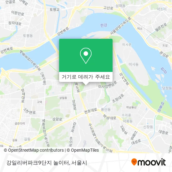 강일리버파크9단지 놀이터 지도