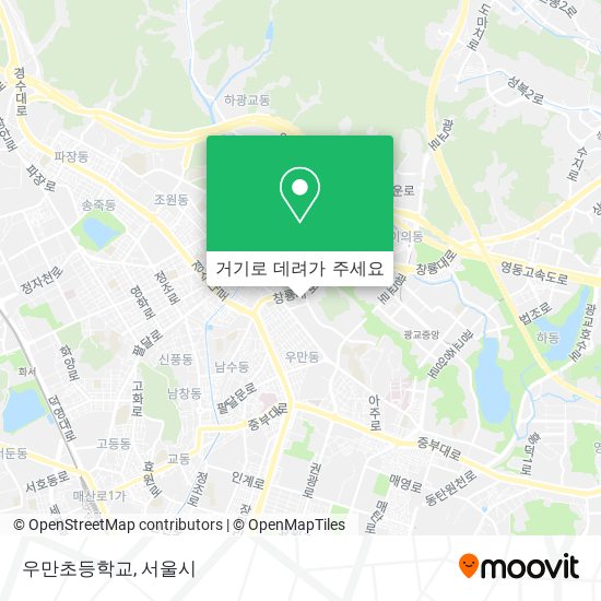 우만초등학교 지도