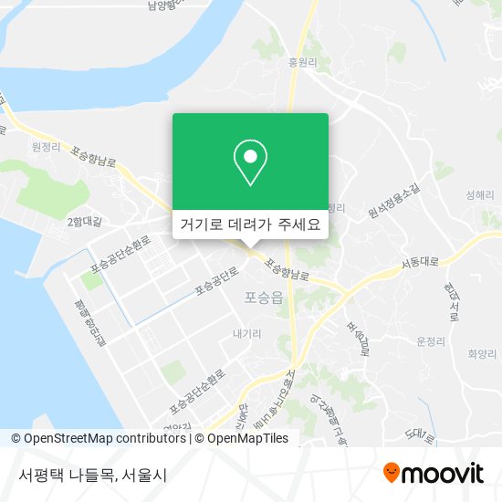 서평택 나들목 지도