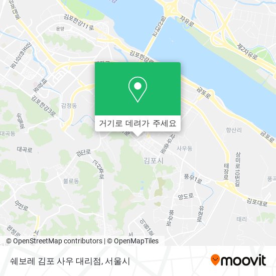 쉐보레 김포 사우 대리점 지도