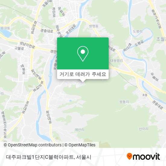 대주파크빌1단지C블럭아파트 지도