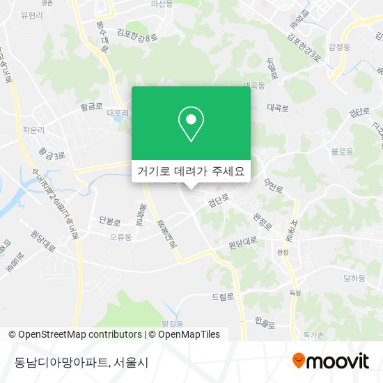 동남디아망아파트 지도