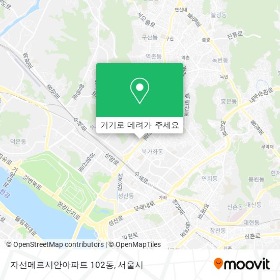 자선메르시안아파트 102동 지도