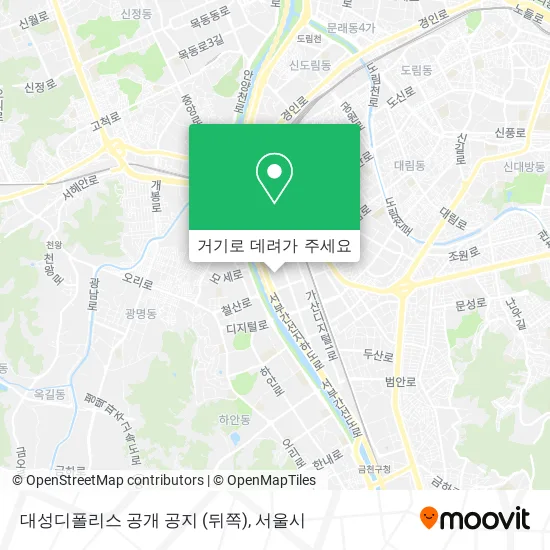 대성디폴리스 공개 공지 (뒤쪽) 지도
