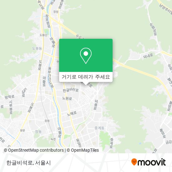 한글비석로 지도