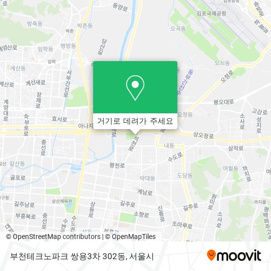 부천테크노파크 쌍용3차 302동 지도