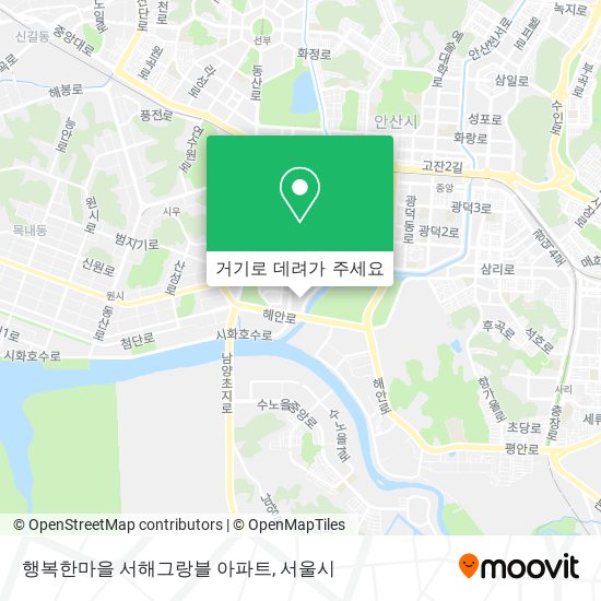 행복한마을 서해그랑블 아파트 지도