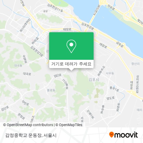감정중학교 운동장 지도