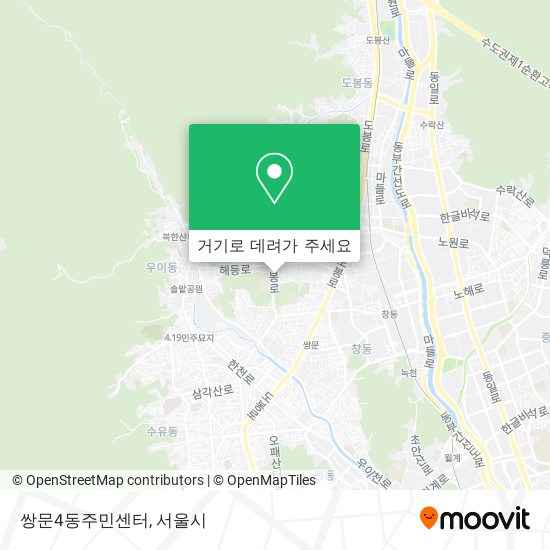 쌍문4동주민센터 지도