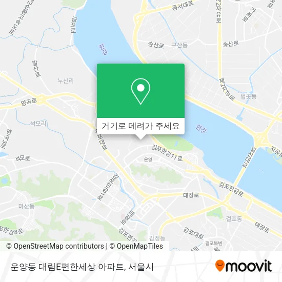 운양동 대림E편한세상 아파트 지도