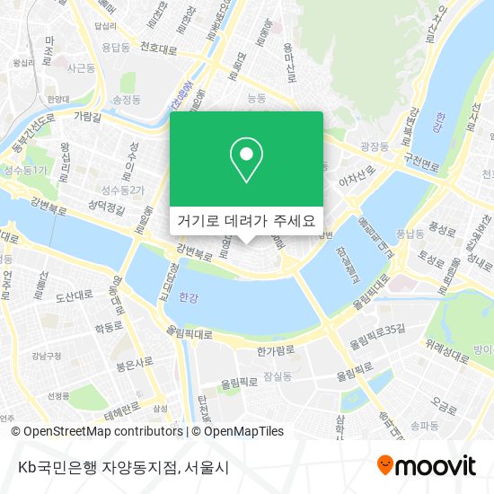 Kb국민은행 자양동지점 지도