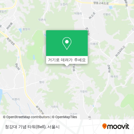 청강대 기념 타워(Bell) 지도