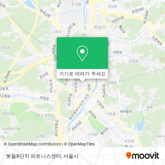 봇들8단지 피트니스센터 지도