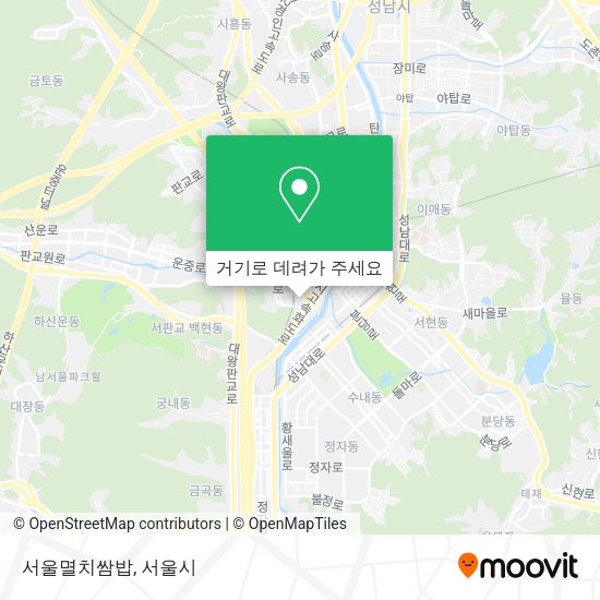 서울멸치쌈밥 지도
