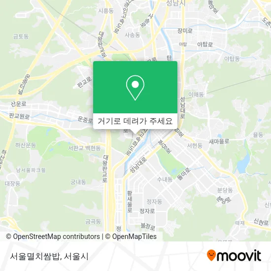 서울멸치쌈밥 지도