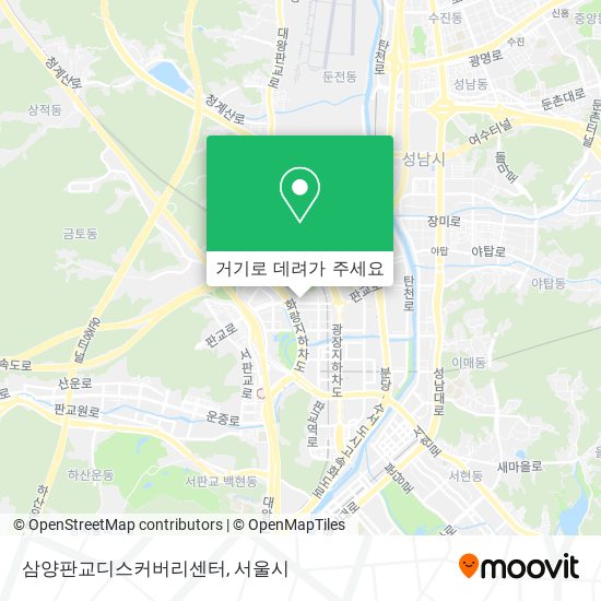 삼양판교디스커버리센터 지도