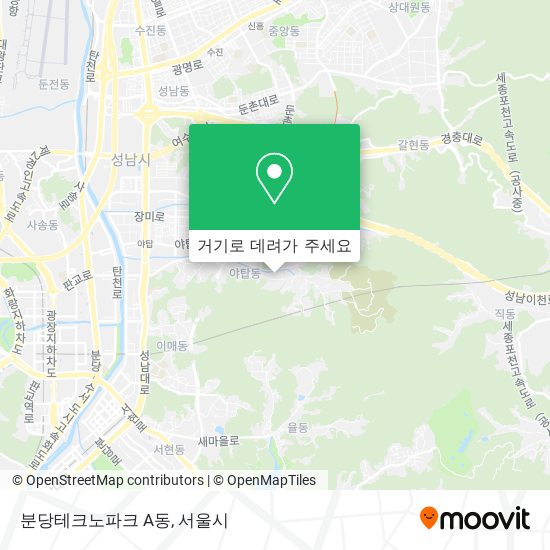 분당테크노파크 A동 지도