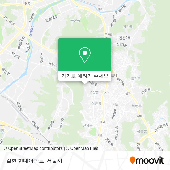 갈현 현대아파트 지도