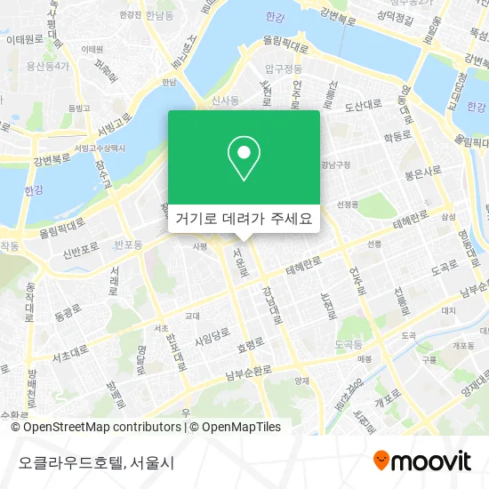 오클라우드호텔 지도