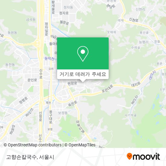 고향손칼국수 지도