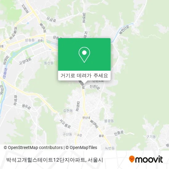 박석고개힐스테이트12단지아파트 지도