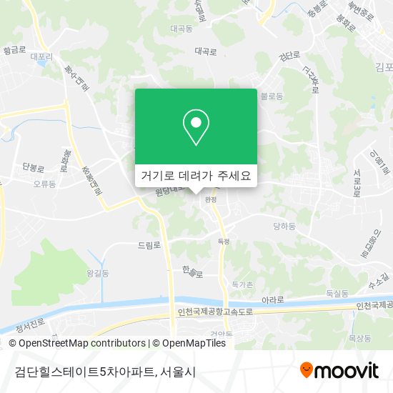 검단힐스테이트5차아파트 지도