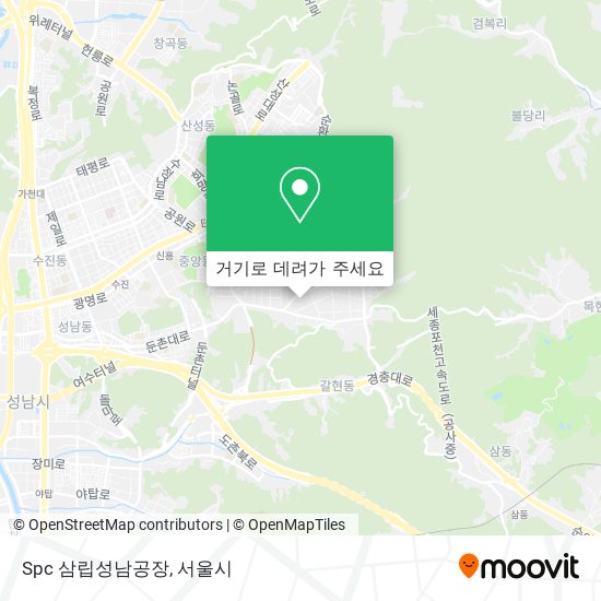 Spc 삼립성남공장 지도