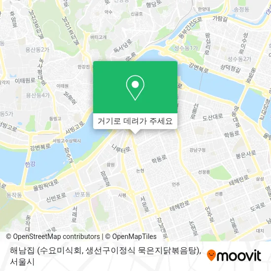 해남집 (수요미식회, 생선구이정식 묵은지닭볶음탕) 지도