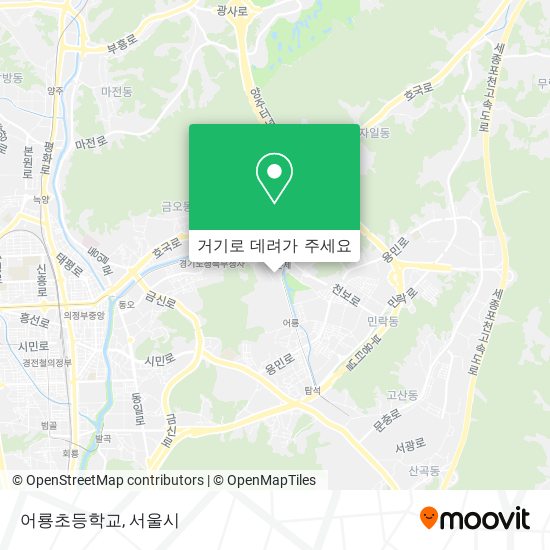 어룡초등학교 지도