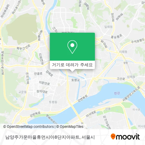 남양주가운마을휴먼시아8단지아파트 지도